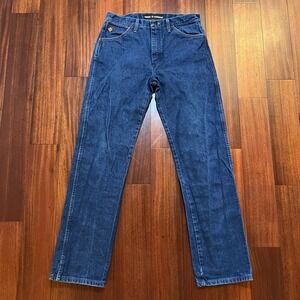 Wrangler FR Jeans Men 33x34 Blue Medium Wash FR13mwz Cowboy Cut Oil Rig Mechanic